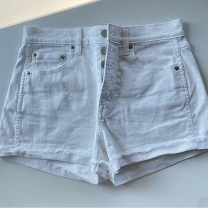 Gap white denim shorts